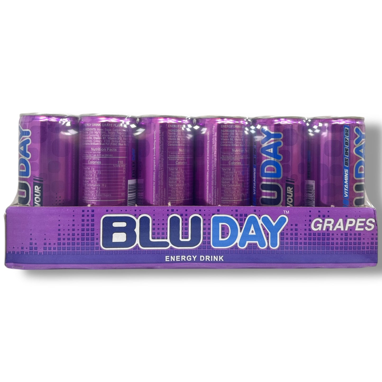Blu Day Grapes  Energy Drink 24-Pack - Healthy Energy Drinks Wholesale Price