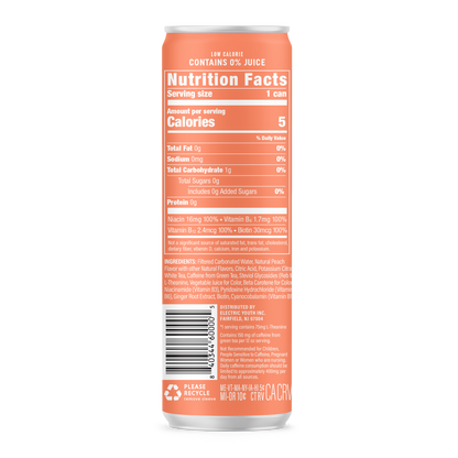 Energy Drink - Sparkling Peach Tea