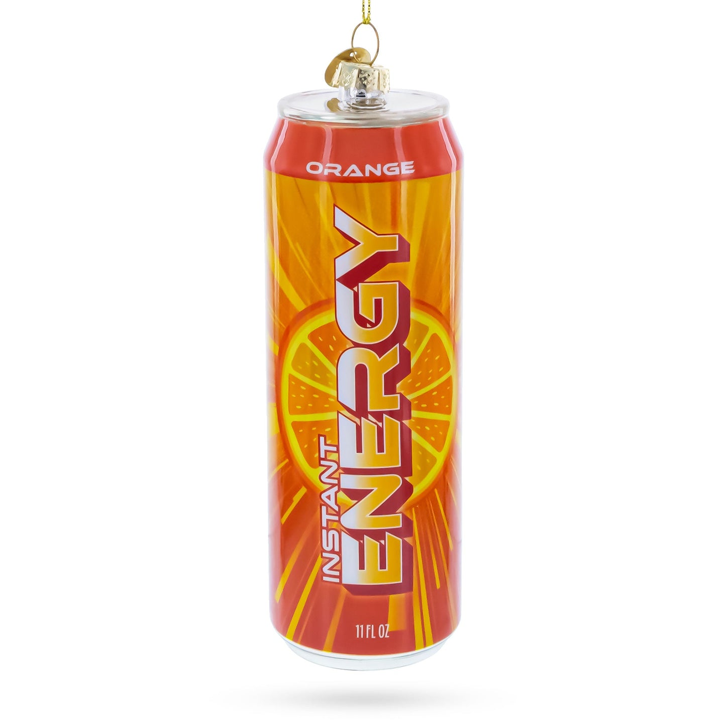 Energy Drink Can Glass Christmas Ornament
