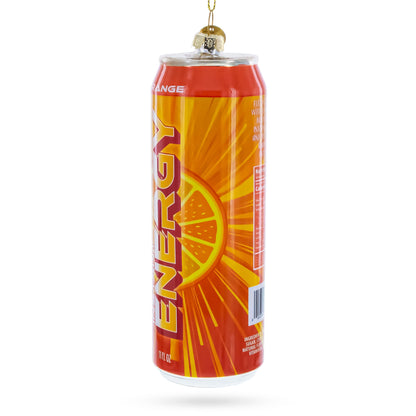 Energy Drink Can Glass Christmas Ornament